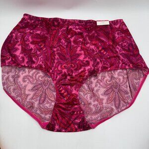 Vintage 90's Cacique Second Skin Shiny Satin High Leg Brief bikini Panty shinny